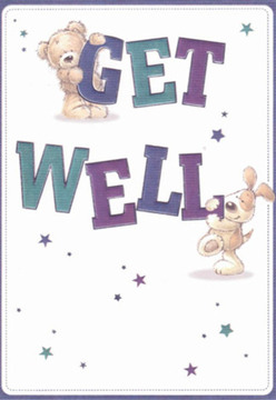 Infused with gentle optimism and familiar warmth, this get well card scene radiates the nurturing spirit found all over Mitcham. Against a pristine, radiant background, two illustrated friends-a plump teddy bear and a floppy-eared puppy-share a moment of light-hearted encouragement. The bear lovingly clings to the top of the large 'GET' letters, while the spirited puppy nuzzles the vibrant 'WELL' below, their rounded forms and expressive faces communicating affection that transcends the page. Swirls of star-shaped accents in rich teals and purples sprinkle the design, resembling the twinkling lights over Cricket Green at dusk. The typography stands out boldly, yet its edges are softened by the playful innocence that permeates the picture. With each textured brushstroke, the artwork mirrors the intent behind a hand-arranged get well bouquet-every element carefully chosen to spark joy and comfort, in much the same way Florist Mitcham delivers bespoke floral gifts across the local community. The gentle interplay of color, light, and touchable-fur details on the bear and pup invite a sense of closeness. This card becomes more than a message; it is a visual hug, a tangible wish for brighter days, resonating with the restorative kindness that makes Mitcham special.